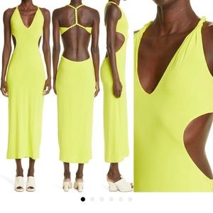 Dion Lee Rope Strap Halter Bodycon Jersey MIDI Dress